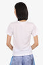 Comme des Garcons White 'Wear with Feeling' Logo Print T-Shirt Size S