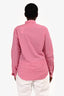 Burberry Brit Pink/White Gingham Check Button Up Shirt Size M