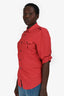 Burberry Brit Vintage Red Button-Up Shirt Size M