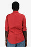 Burberry Brit Vintage Red Button-Up Shirt Size M