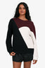 Neil Barrett Black/White/Burgundy Colourblock Sweater Size S Mens
