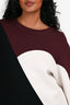 Neil Barrett Black/White/Burgundy Colourblock Sweater Size S Mens
