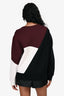 Neil Barrett Black/White/Burgundy Colourblock Sweater Size S Mens