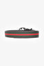 Gucci Brown Leather/Canvas GG Buckle Belt Size 85