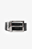 Burberry Black/Grey Tartan Patterned Reversible Belt Est. Size 85