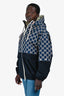 Gucci Navy GG Supreme Hooded Zip Up Wind Breaker Size 46
