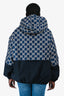 Gucci Navy GG Supreme Hooded Zip Up Wind Breaker Size 46
