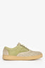 Bottega Veneta Green Suede Leather Intrecciato Sneakers Size 40