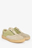 Bottega Veneta Green Suede Leather Intrecciato Sneakers Size 40