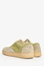 Bottega Veneta Green Suede Leather Intrecciato Sneakers Size 40