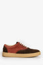 Bottega Veneta Burgundy/Brown Suede Leather Intrecciato Sneakers Size 40