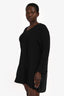 Sacai Black Wool Knit Dress Size 4