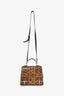Alberta Ferretti Orange/Brown Snakeskin Top Handle Bag