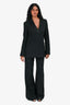 Alberta Ferretti Black Double Breasted Blazer + Trouser Set Size 2
