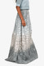 Alberta Ferretti Silver Tinsel Maxi Skirt Size 4