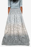 Alberta Ferretti Silver Tinsel Maxi Skirt Size 4