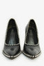 Alexander Wang Black Leather Silver Studded Pumps Size 39