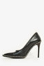Alexander Wang Black Leather Silver Studded Pumps Size 39