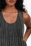 Alberta Ferretti Black Sequin Embellished Tank Top Size 4