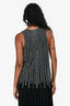 Alberta Ferretti Black Sequin Embellished Tank Top Size 4