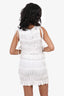 With Jean White Ruched Sleeveless Mini Dress Size S
