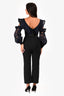 Self-Portrait Navy/Black Zip Detail Pantsuit Size 4