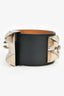 Hermès 2014 Black Leather Silver Collier de Chien Bracelet