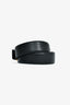 Moschino Black Leather Gold Logo Belt Size 38