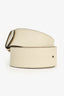Gucci Cream Smooth Leather 1.5" GG Marmont Belt Size 85