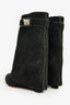 Givenchy Black Suede Shark Ankle Booties Size 38