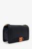 Pre-Loved Chanel™ 2013-14 Navy Lambskin Embossed Medium Cube Boy Shoulder Bag