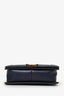 Pre-Loved Chanel™ 2013-14 Navy Lambskin Embossed Medium Cube Boy Shoulder Bag