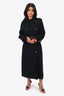 Yves Saint Laurent Rive Gauche Black Wool Double Breasted Trench Coat Estimated Size M