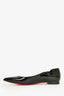 Christian Louboutin Black Patent Leather Hot Chickita Flats Size 37.5