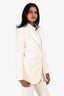 Saint Laurent 2021 Cream Wool/Satin Tuxedo Blazer + Pant Suit Size 36