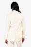 Saint Laurent 2021 Cream Wool/Satin Tuxedo Blazer + Pant Suit Size 36