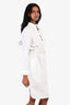 Louis Vuitton White Monogram Cotton 'Relief Shirt Dress' with Belt Size 34