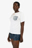 Louis Vuitton White Cotton Monogram Denim Pocket T-Shirt Size L