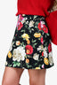 Dolce & Gabbana Black Floral Mini Skirt Size 44