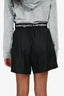 Prada Black Nylon Logo Embossed Re-Nylon Shorts Size 40