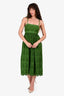Ulla Johnson Green Eyelet 'Matilde' Midi Dress Size 0