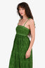 Ulla Johnson Green Eyelet 'Matilde' Midi Dress Size 0