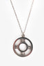 Tiffany & Co. Silver Roman Numeral Double Ring Necklace