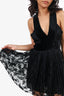A.L.C Black Lace Pleated Sleeveless Dress Size 2
