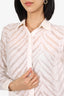 3.1 Phillip Lim Cream Sheer Button Up Blouse Size 0