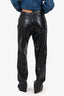 Agolde Black Leather Crossover Pants Size 27