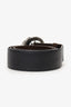 Saint Laurent Black/Brown Leather/Suede Belt Size 85 (As Is)
