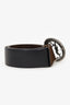 Saint Laurent Black/Brown Leather/Suede Belt Size 85 (As Is)
