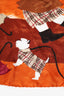 Burberry Orange Silk Bog Print Mini Scarf With Tag