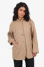 Jil Sander Camel Wool/Cashmere Short Light Coat Size 34